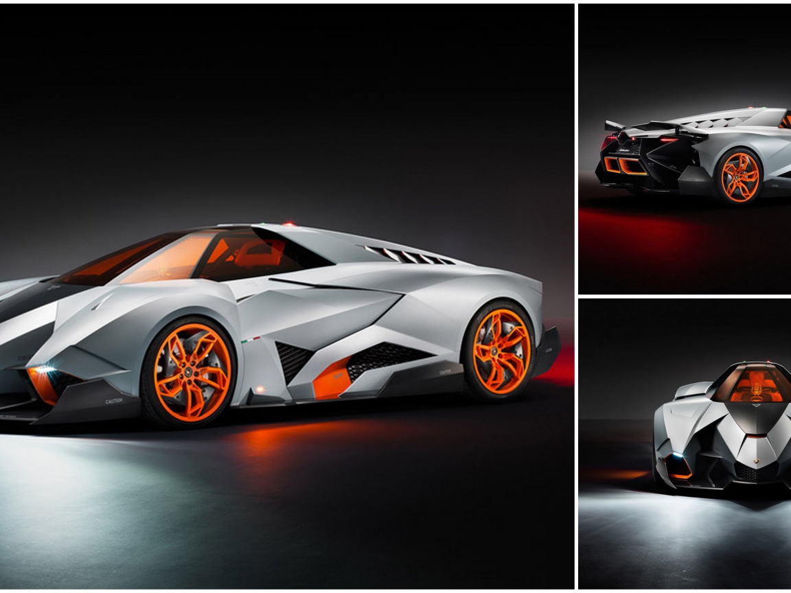 Автомобиль Lamborghini Egoista на дороге