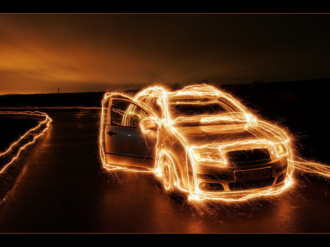 Огненный автомобиль