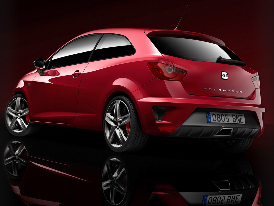 Автомобиль Seat Ibiza на дороге