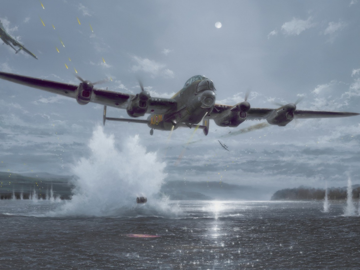 Сброс бомб в море