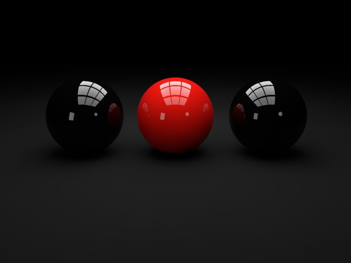 Бильярдные шары на черных обоях