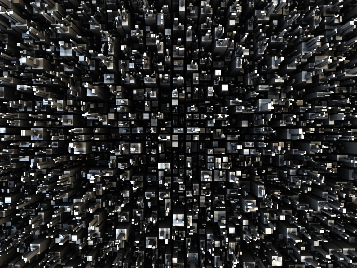 Черная абстракция на обоях