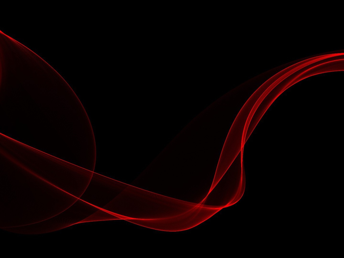 Черные обои с красной абстракцией