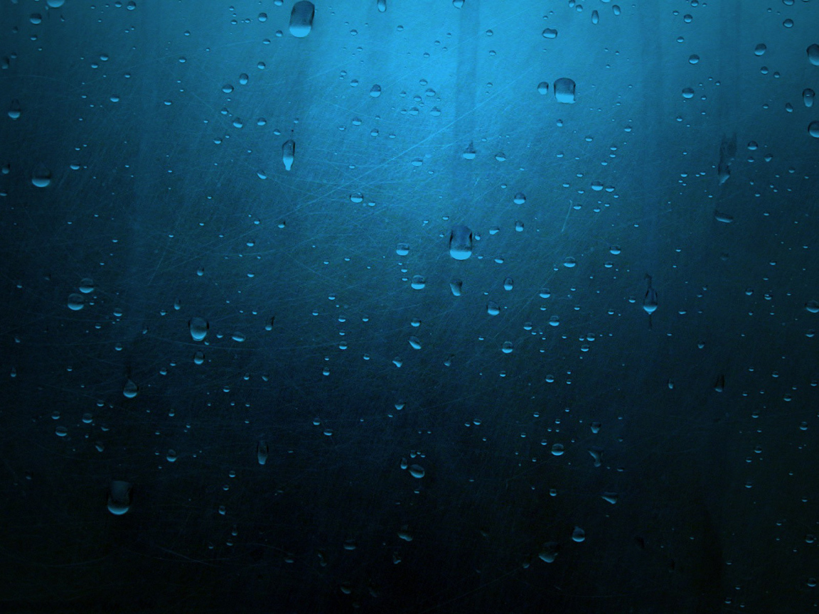 Капли на синем стекле