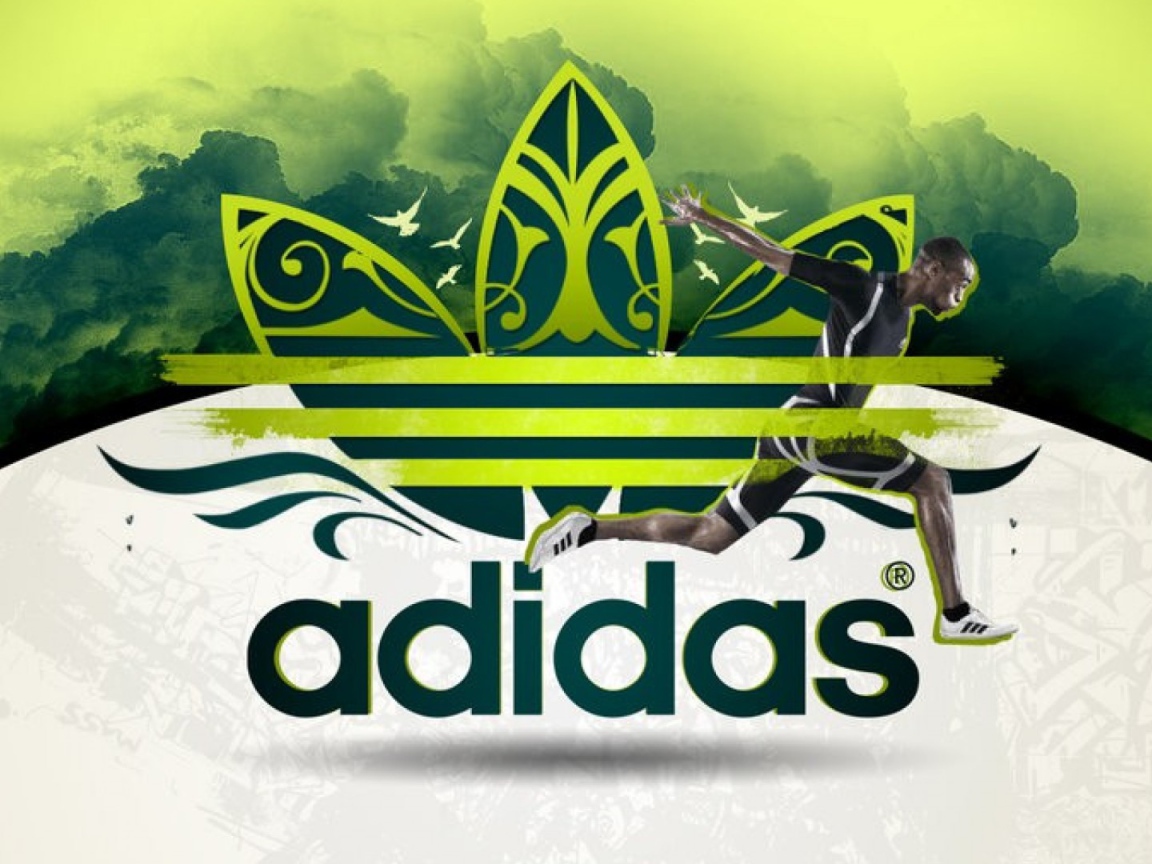 Адидас в зеленых тонах