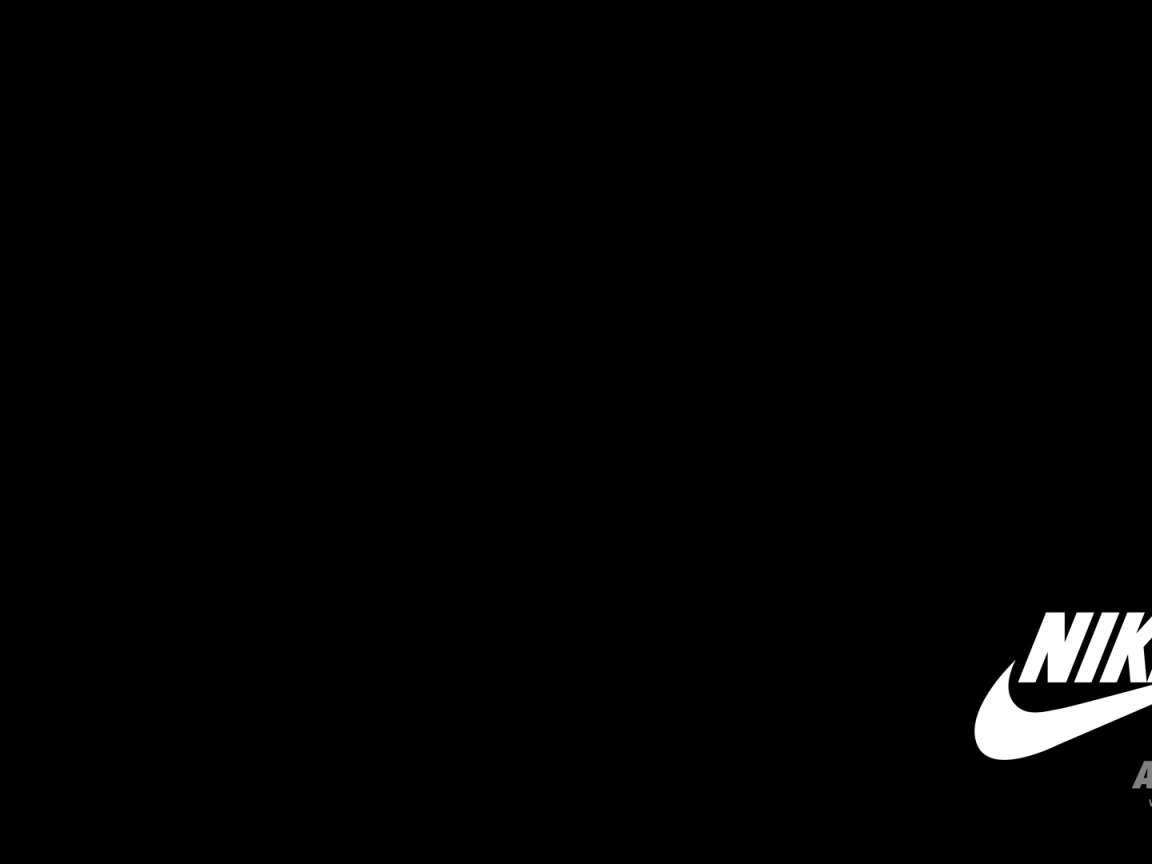 Логотип Найк на черном фоне