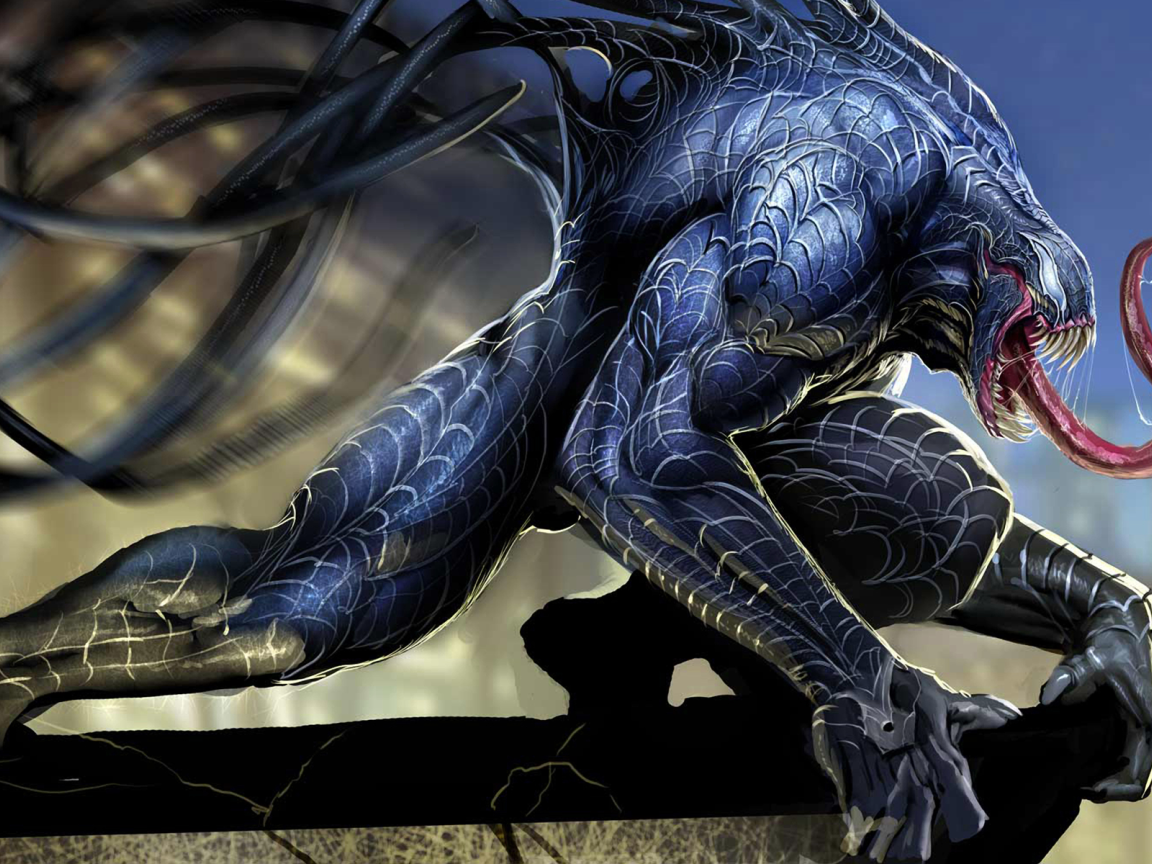 Синий веном из человека паука