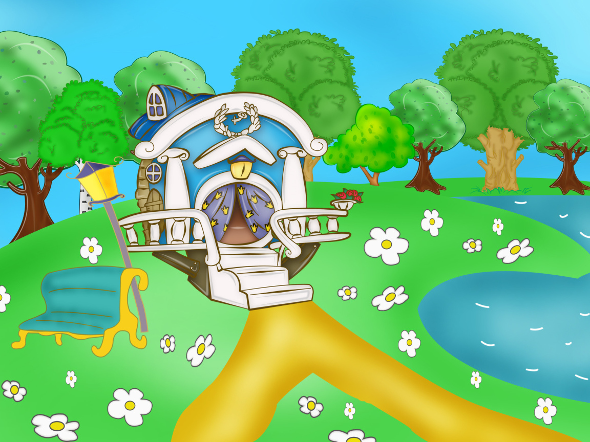 Домик в мультфильме Смешарики