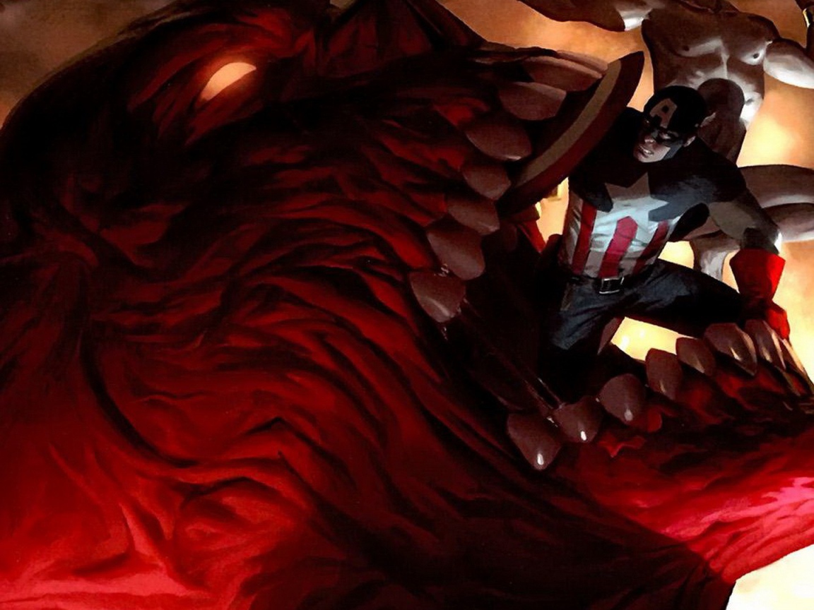 Капитан америка в красном черепе