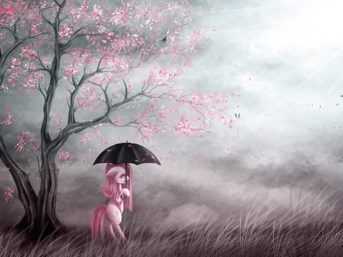 Мой маленький пони с зонтом