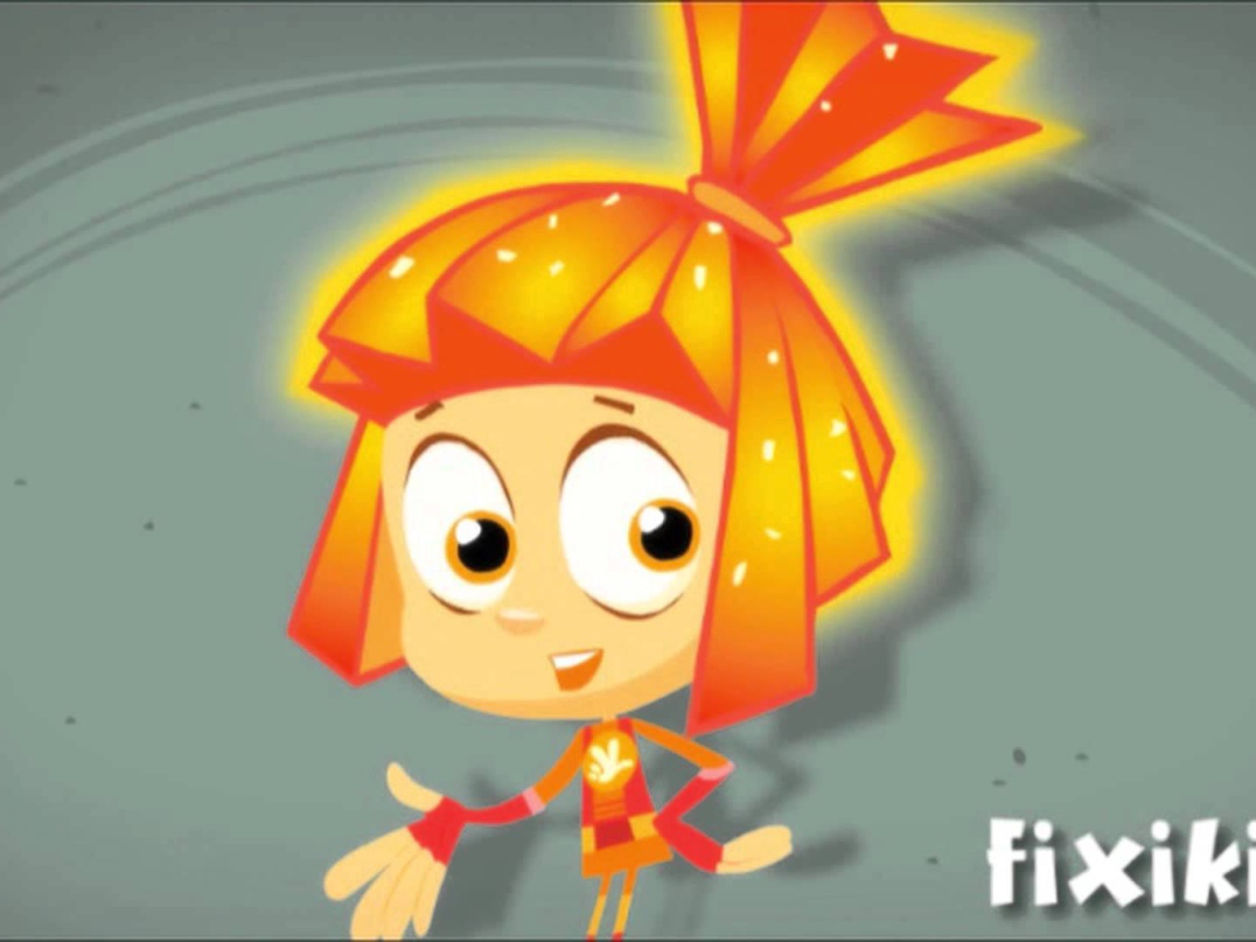Рыжеволосая героиня мультфильма Фиксики