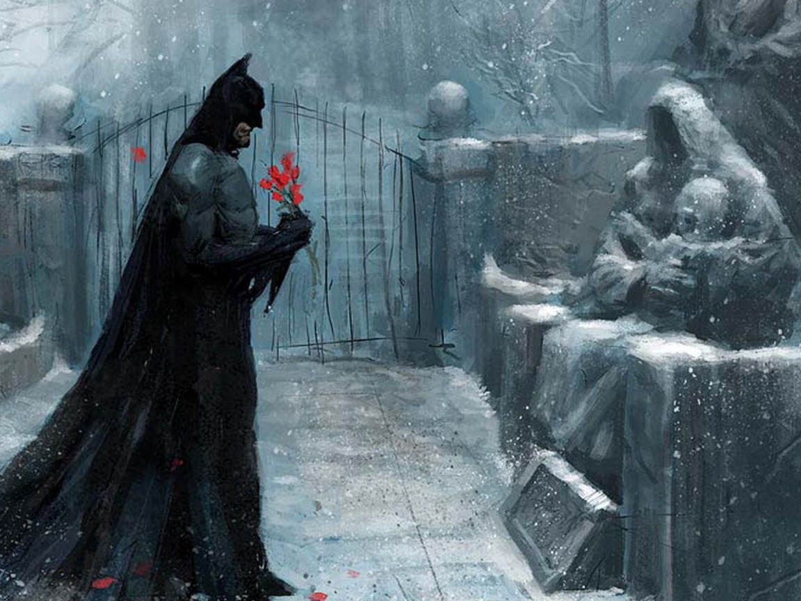 Бэт ман у могилы