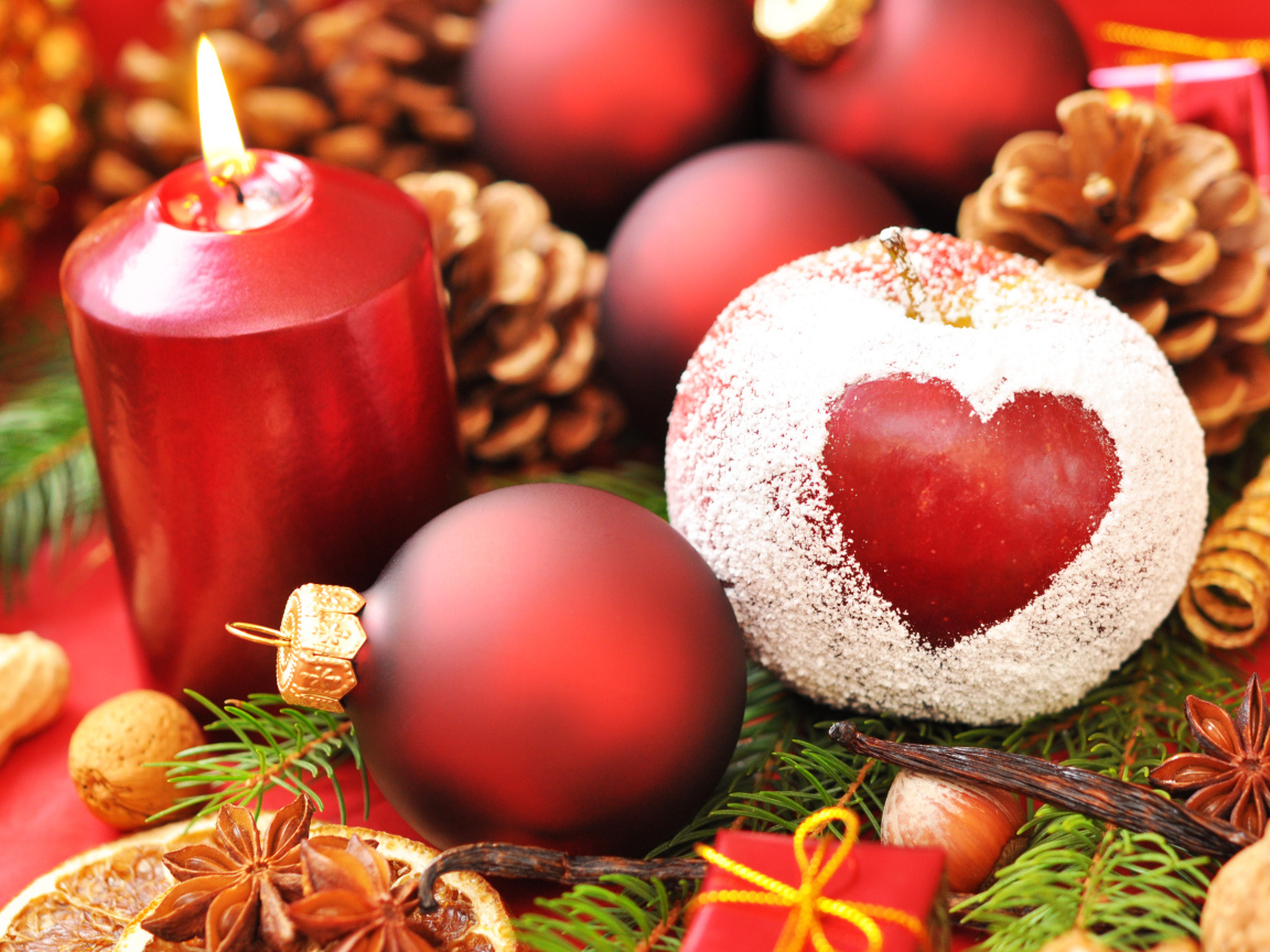 Сердечко на яблоке