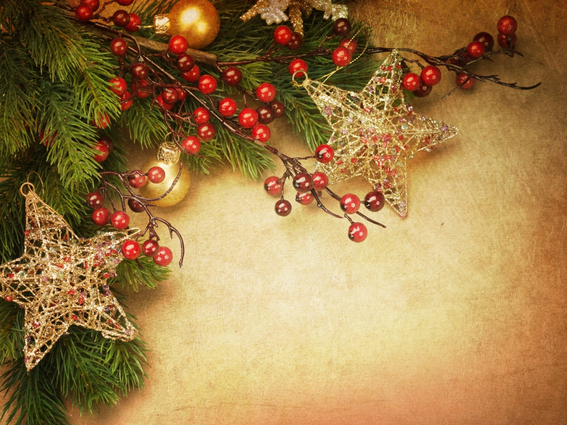 Звезды и ягоды на елке