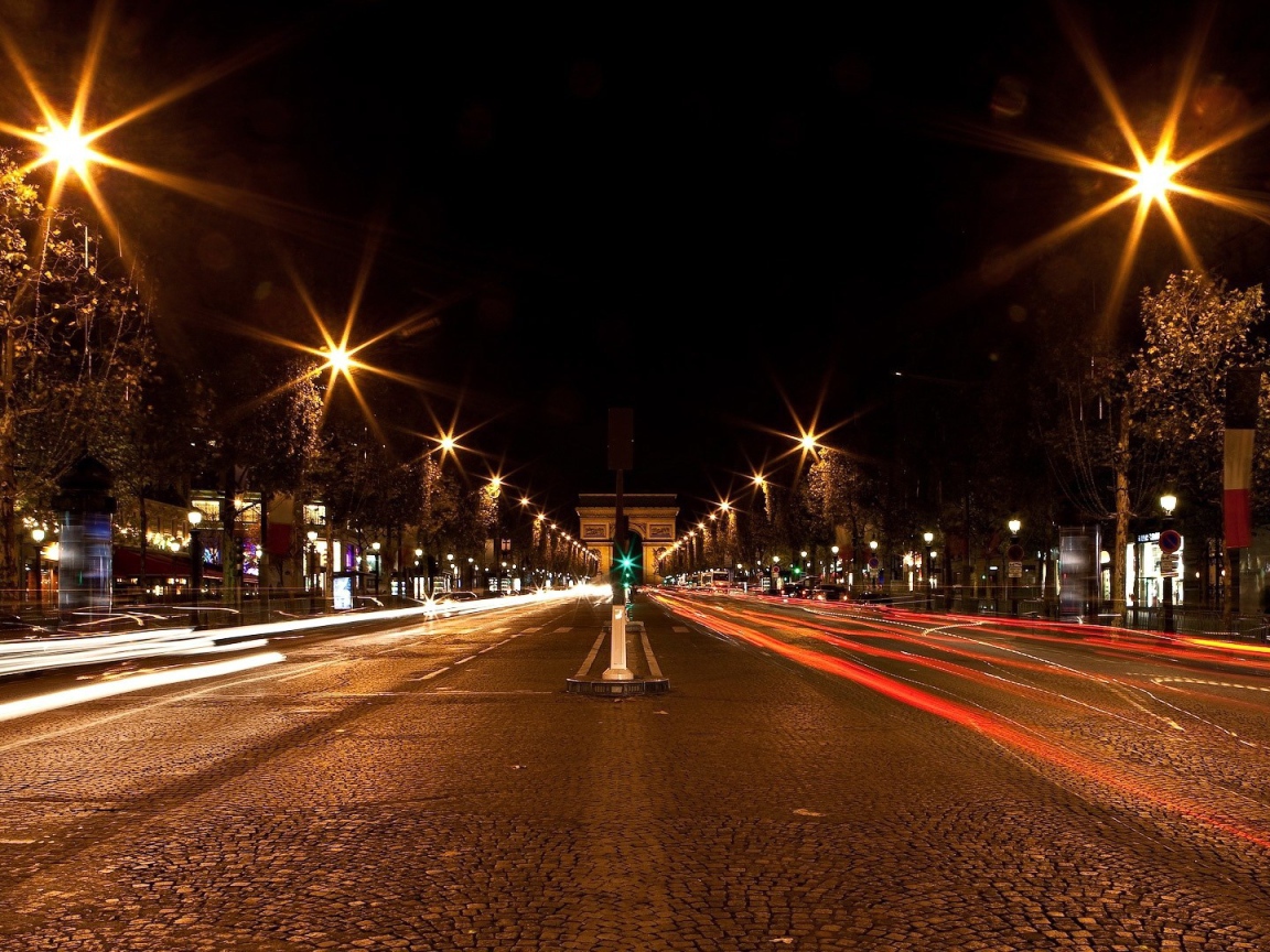 Ночная улица парижа