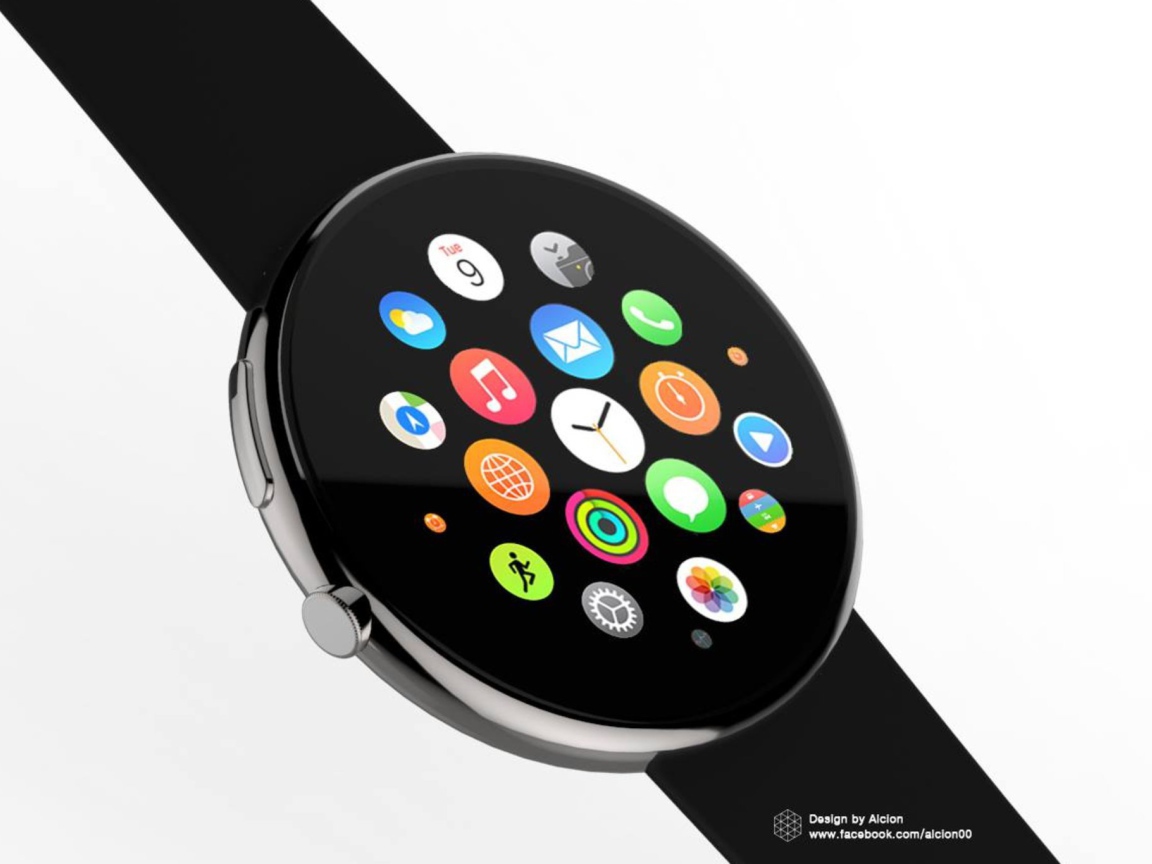 Круглый корпус Apple Watch