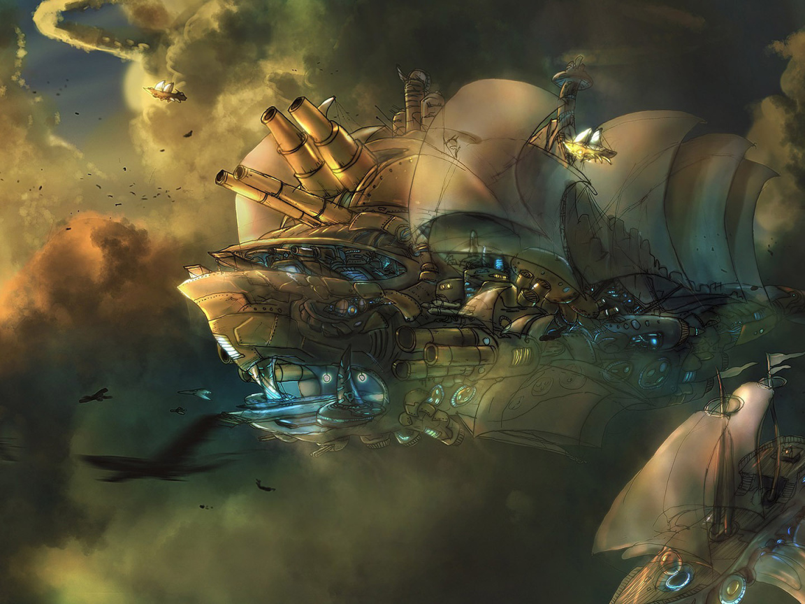 Летучий броненосец стимпанк