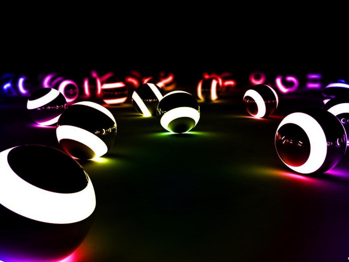 Свет неоновых шаров