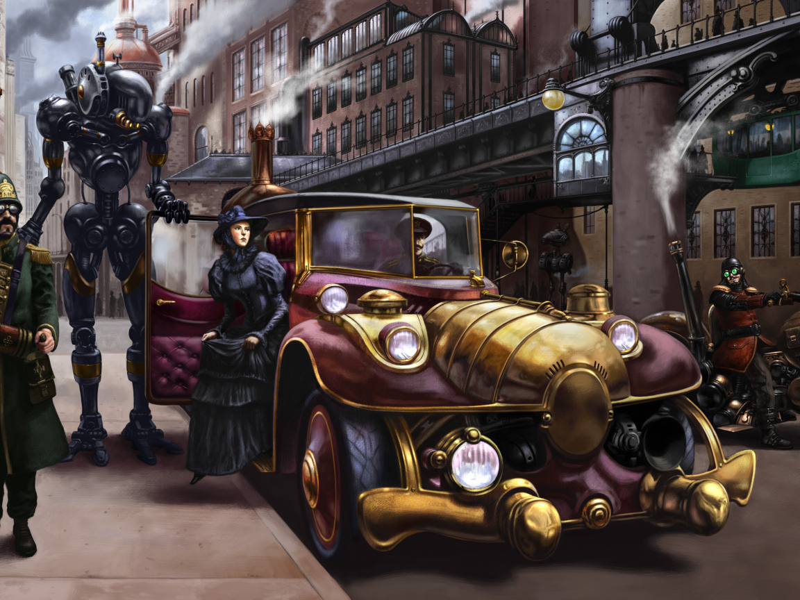 Старый город стимпанк