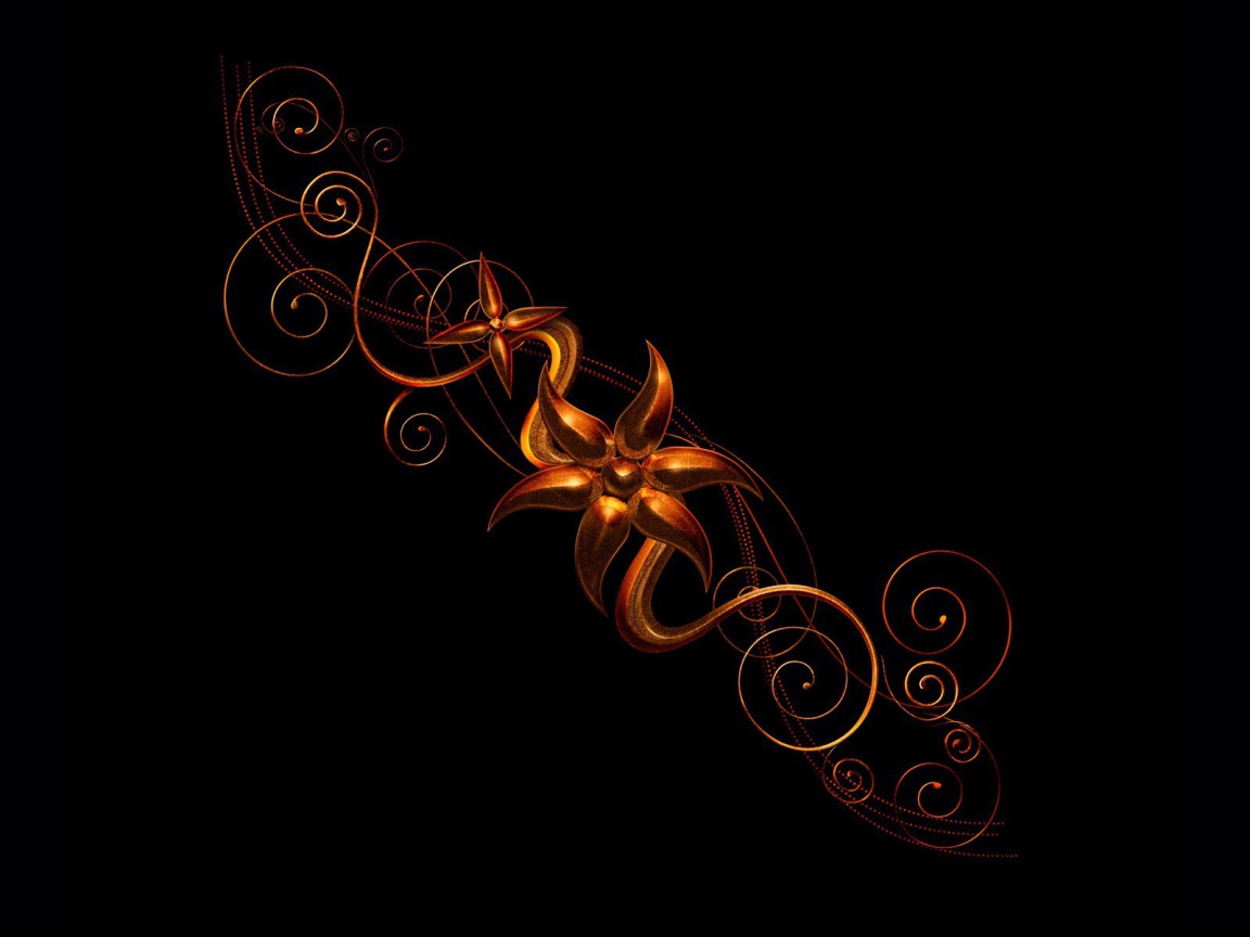 Орнамент на черном фоне