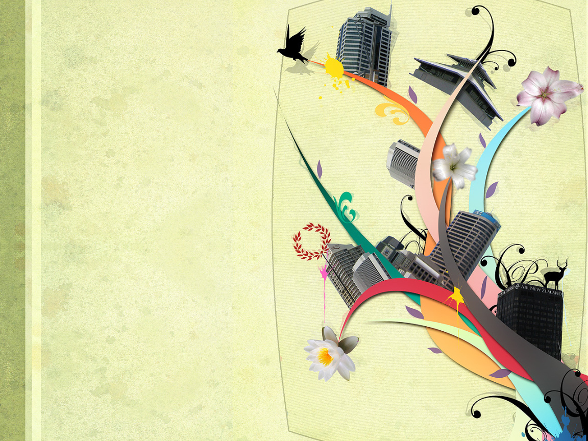 Город на стебле цветка