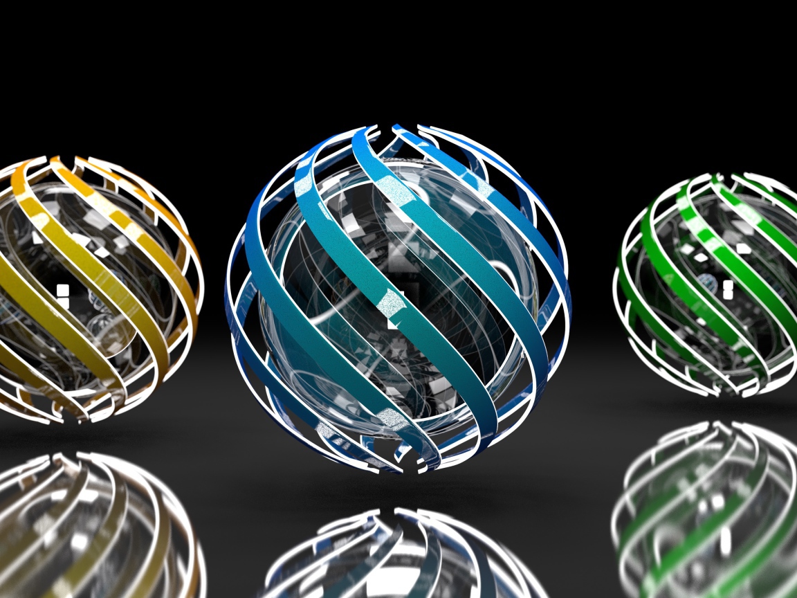 Три прозрачных сферы