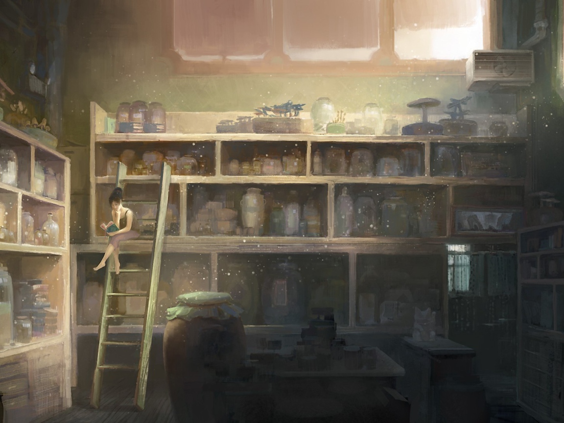 Девушка читает книгу