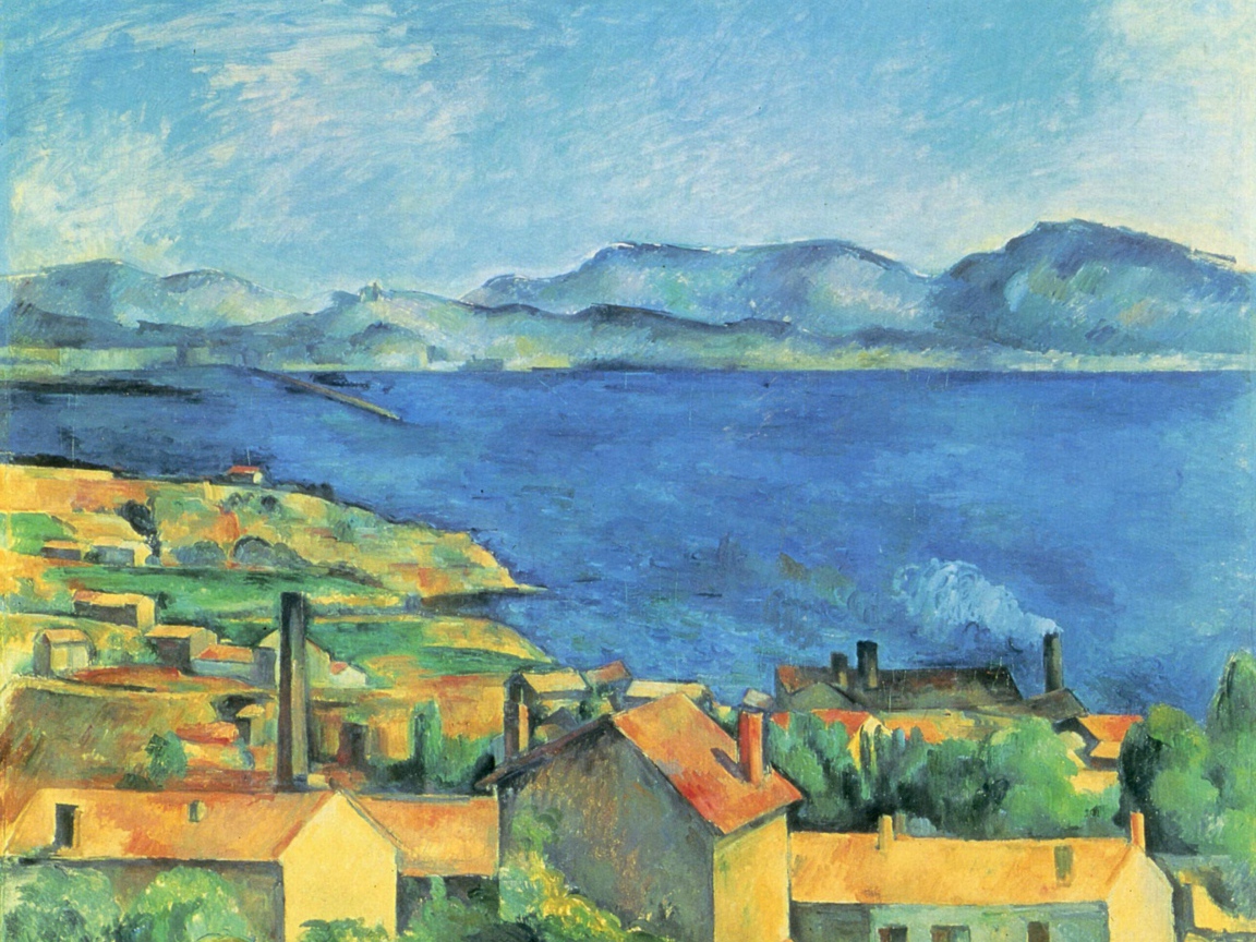 Картина Сезанна - Желтый город