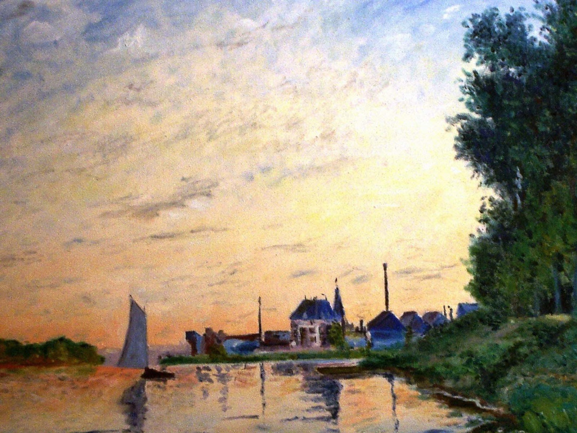 Картина Моне - маленький дом