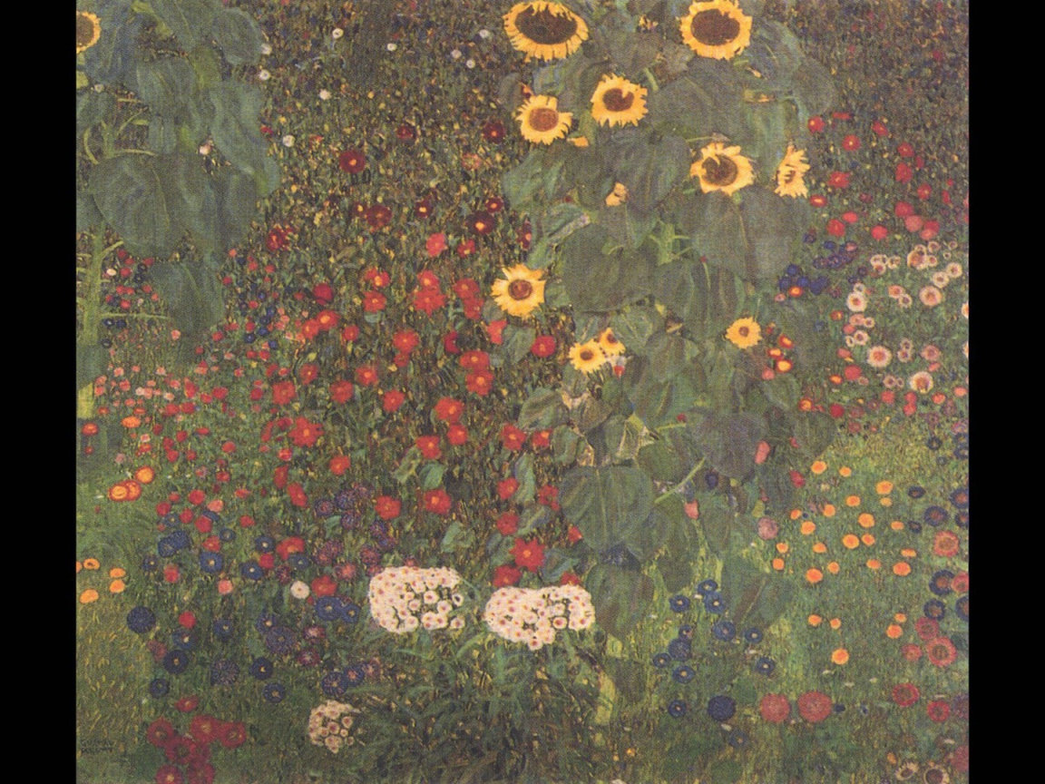 Картина Густава Климта - Ферма сад с подсолнухами