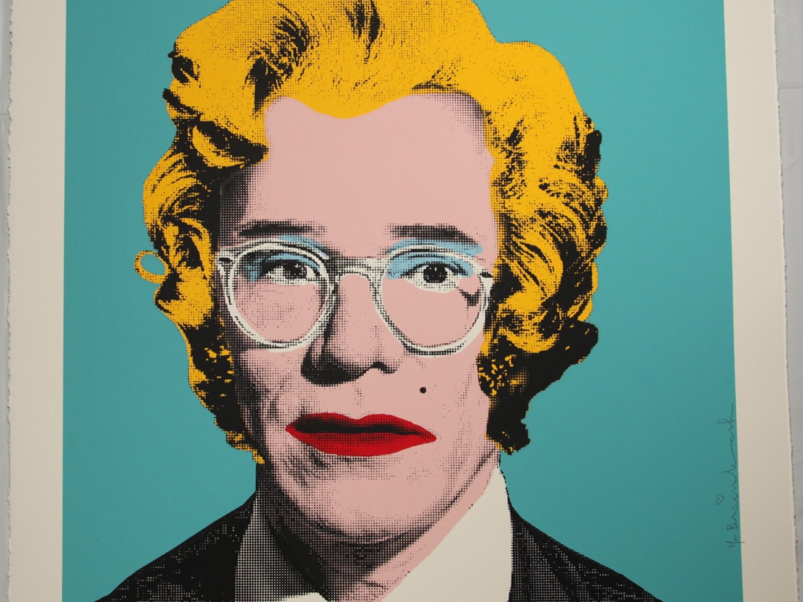 Картина Энди Уорхола старой женщины