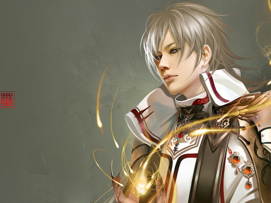 Парень на сером фоне