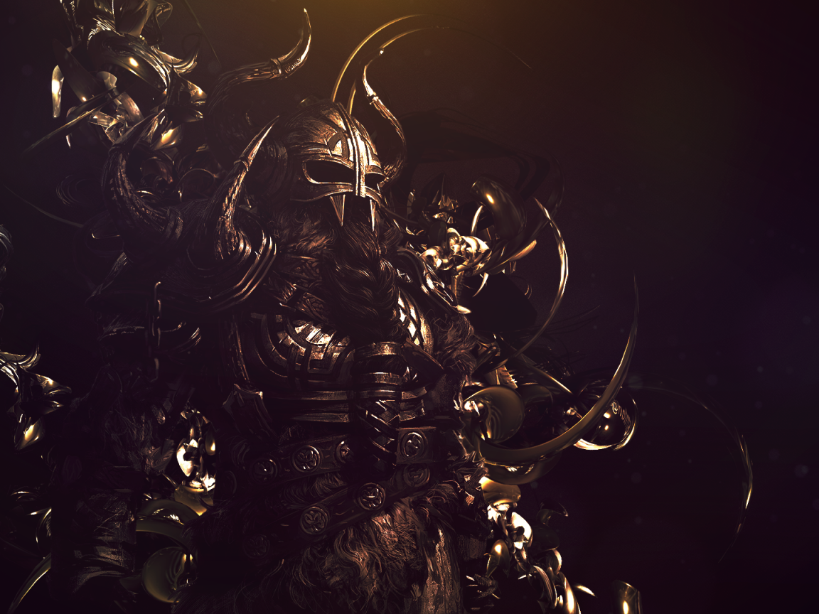 Грозный воин викинг