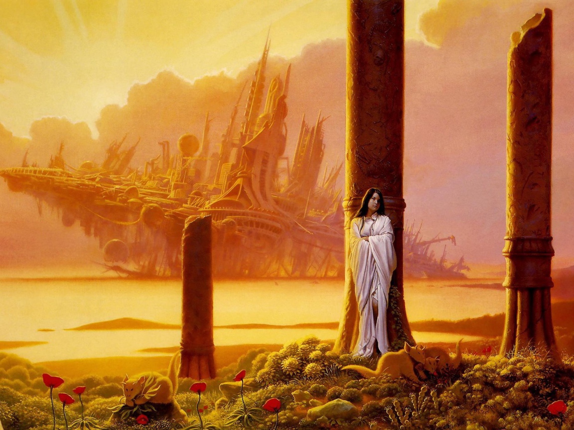 Девушка в белой одежде