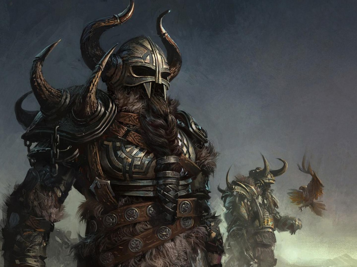 Рогатый шлем викинга