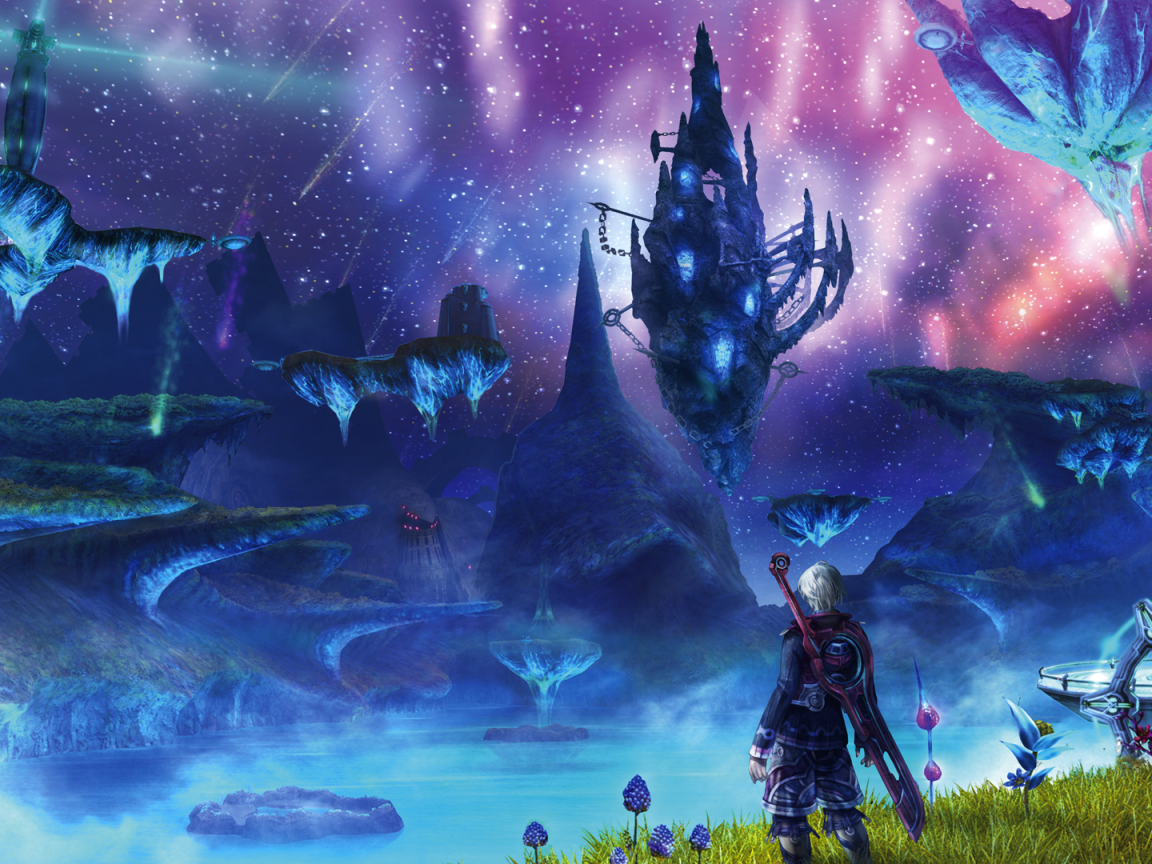 Пейзаж с летающими островами