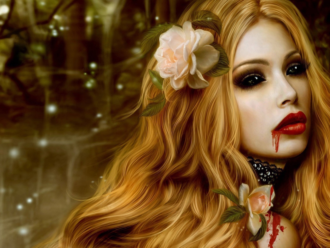 Роскошная девушка вампир