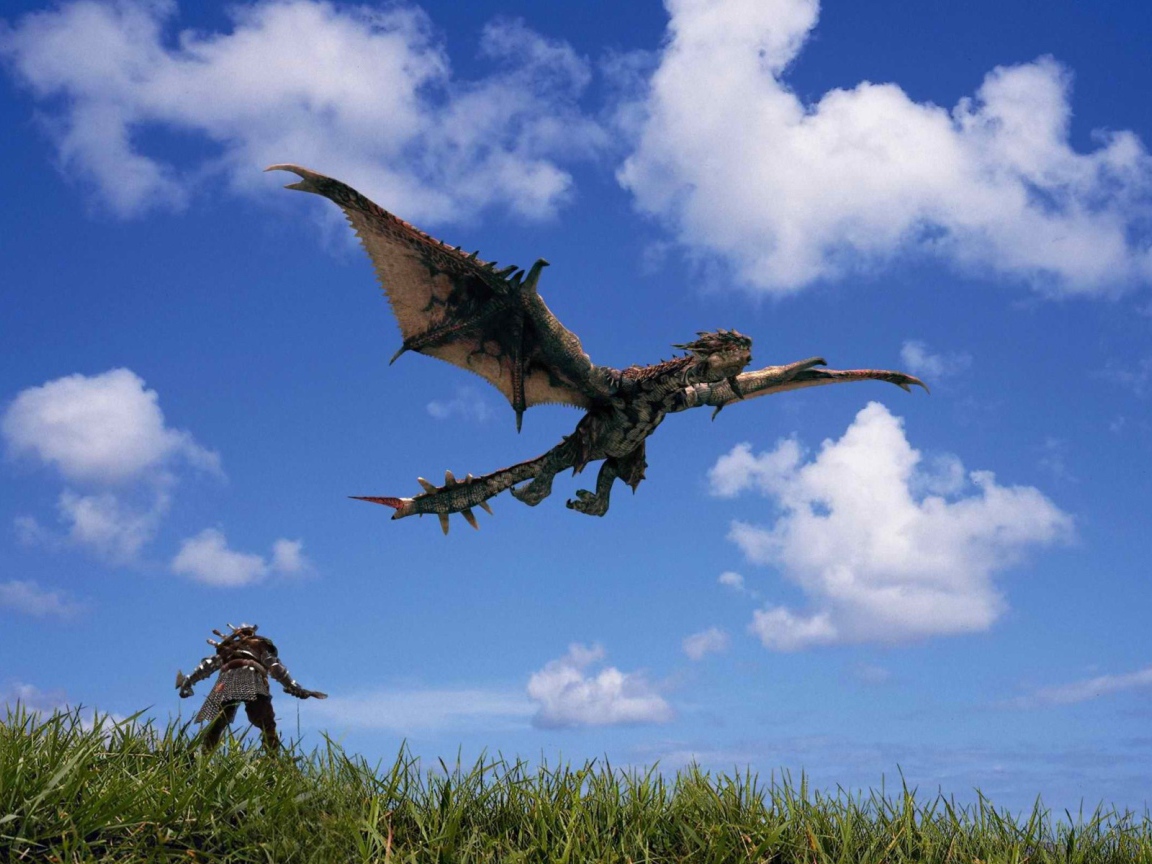 Монстр летит над полем