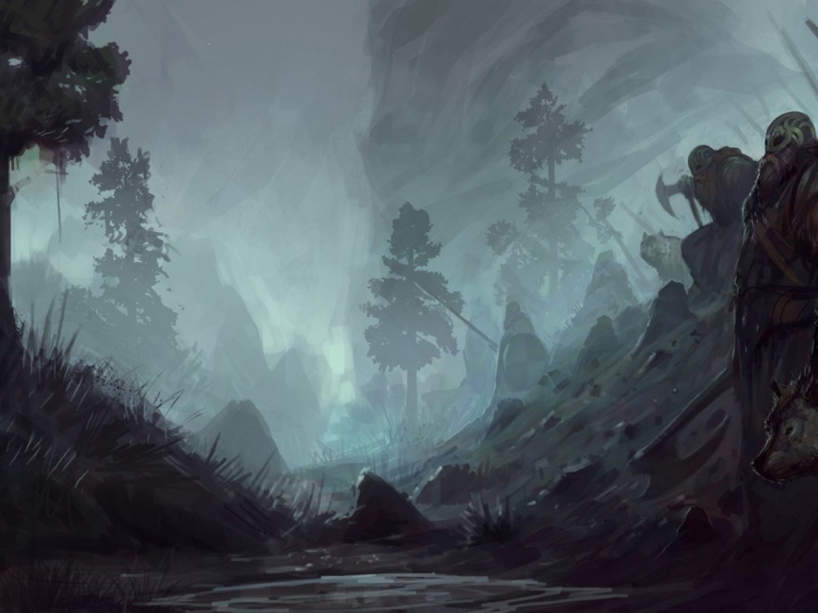 Викинги в лесу