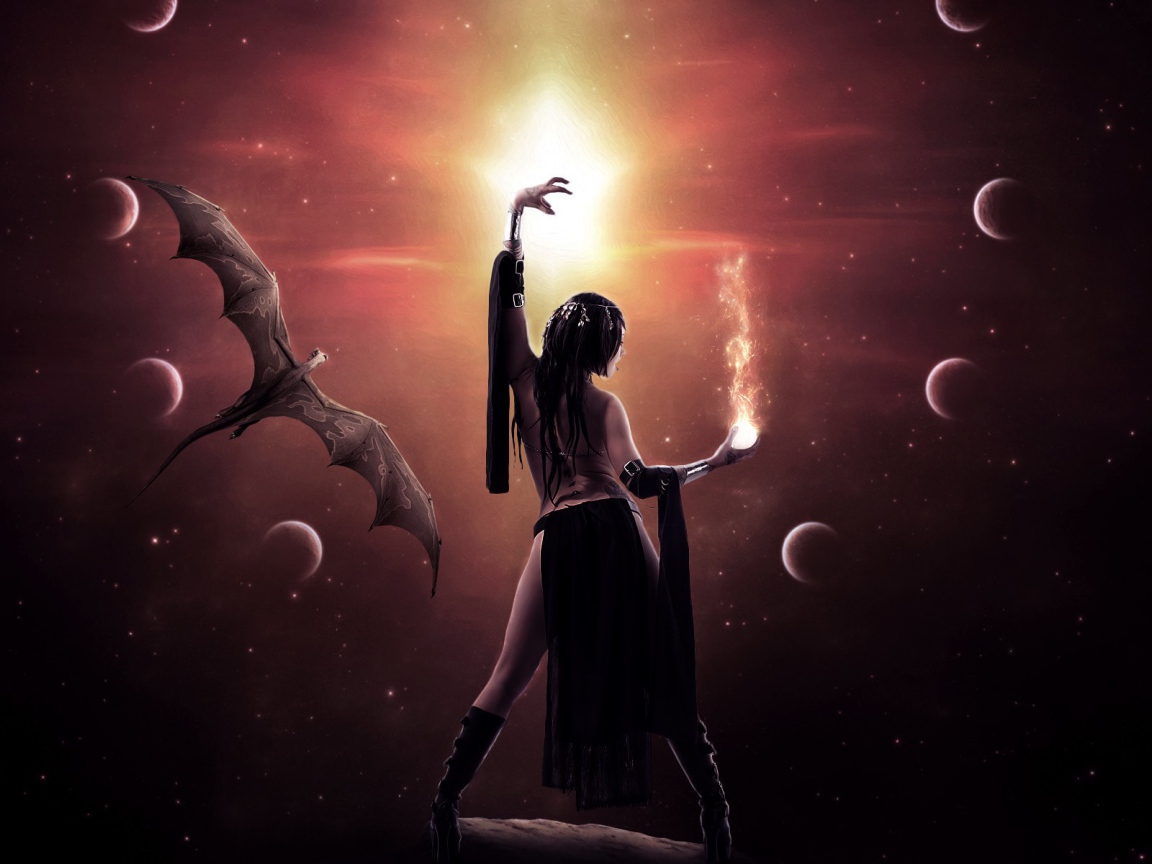 Дракон и девушка