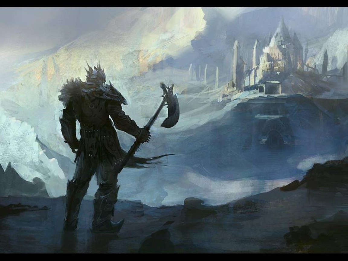 Викинг перед крепостью