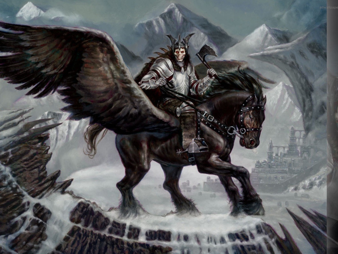 Воин на крылатой лошади