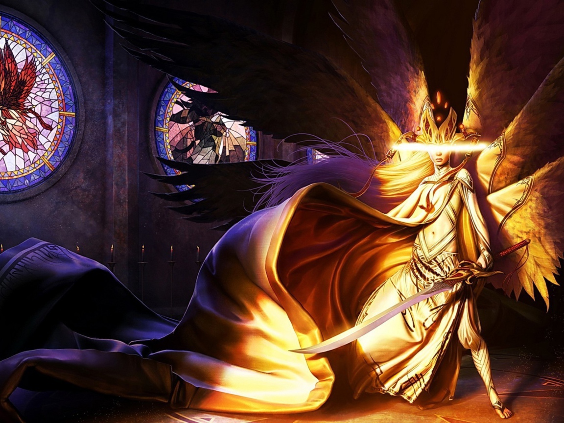 Белый ангел с мечом