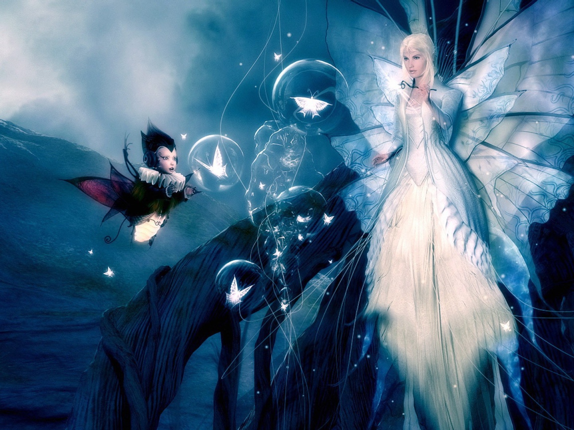 Фея и мыльные пузыри