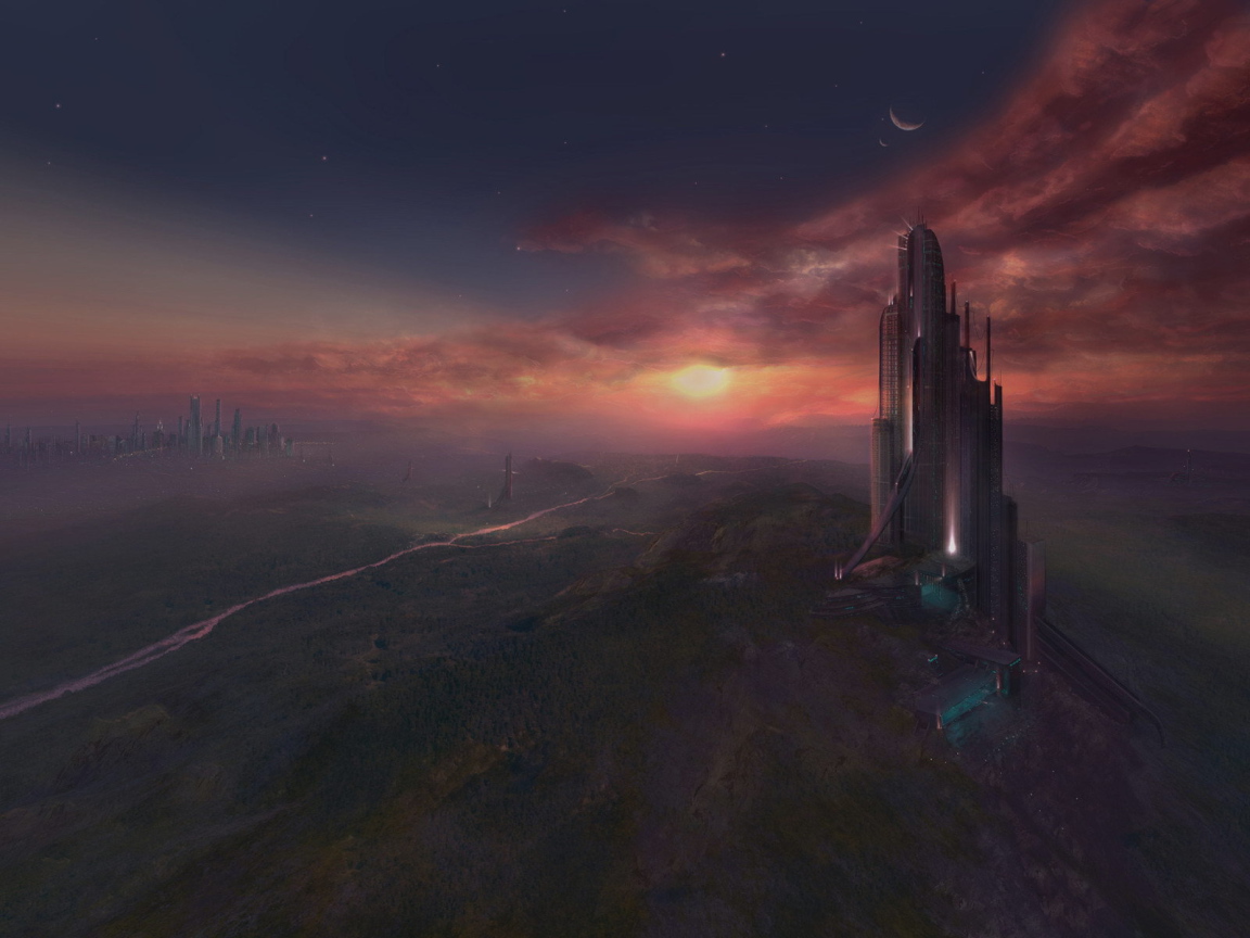 Пейзаж фантастической планеты