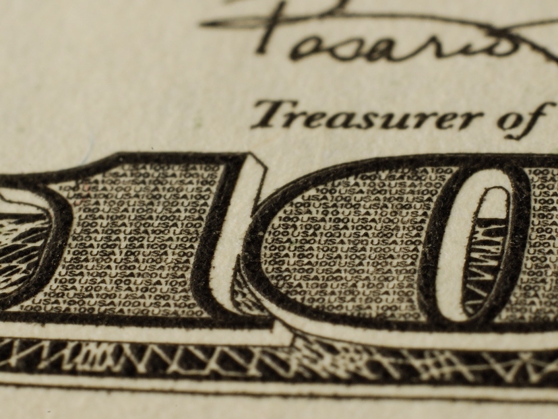 Банкнота доллар крупным планом