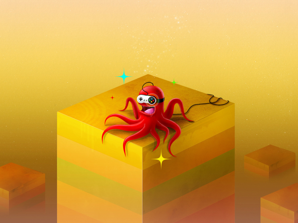 Осьминог с джойстиком