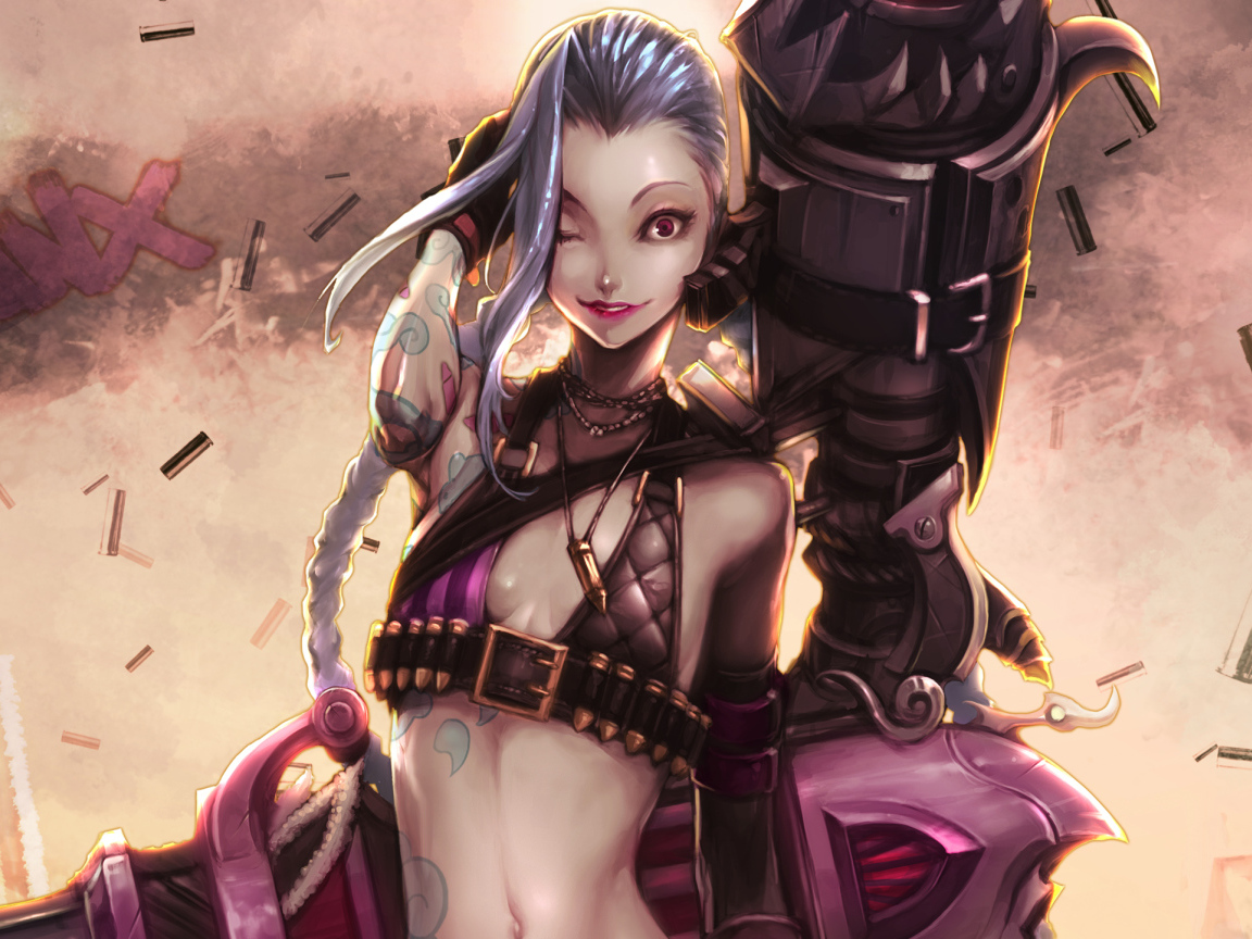 Пушка в руках девушки