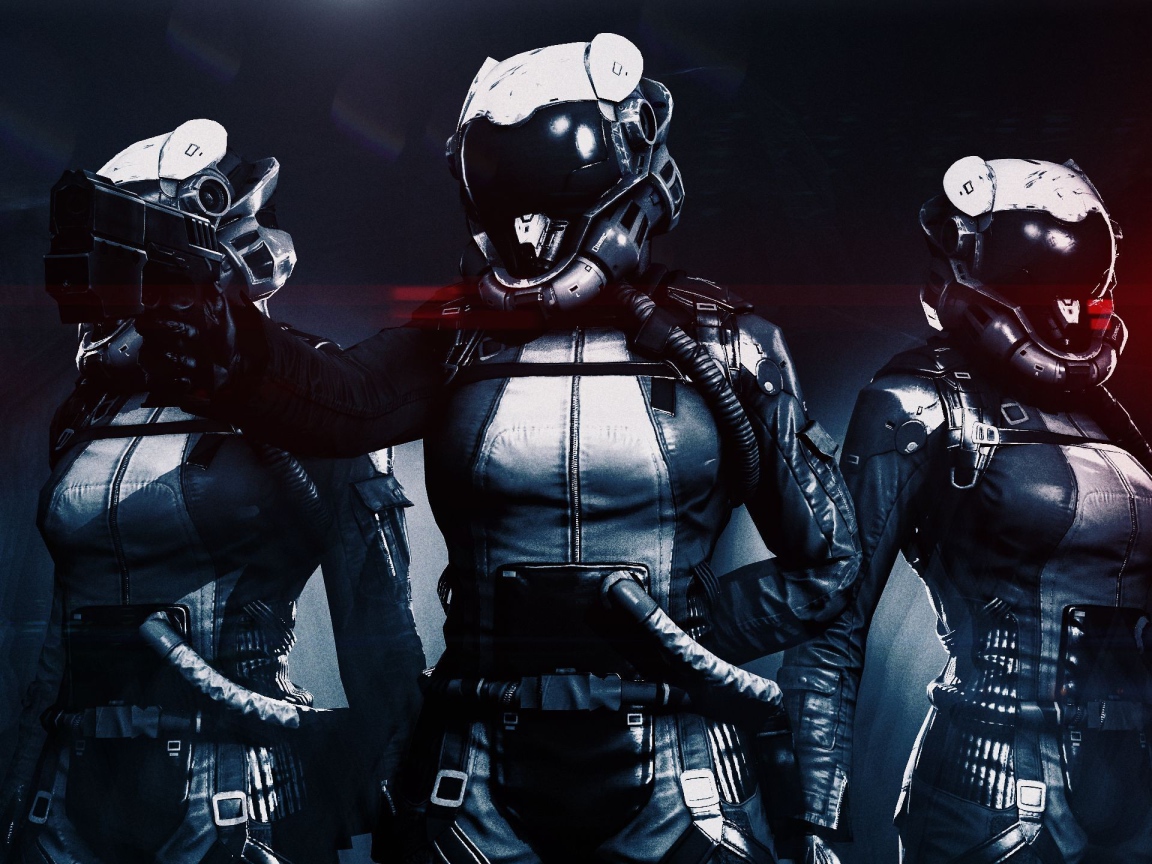 Космонавты с оружием