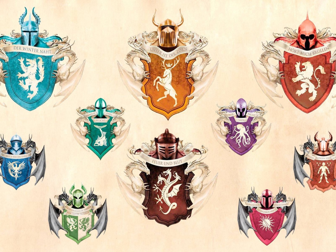 Гербы воинов из игры